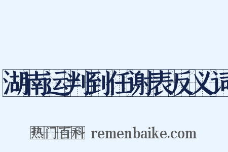 湖南运判到任谢表反义词是什么意思的图片